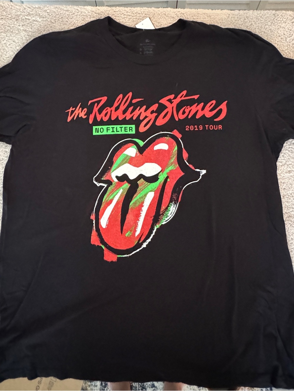 Rolling Stones No Filter 2019 Tour Tee XL Black